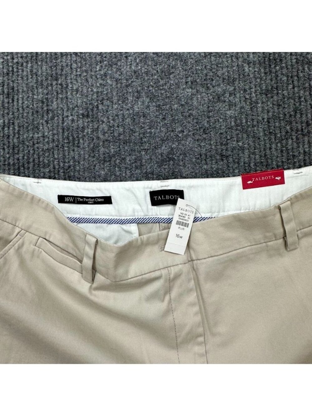 Talbots The Perfect Chino Pants Curvy Career Trousers Womens Plus Size 16W NEW - Picture 2 of 7